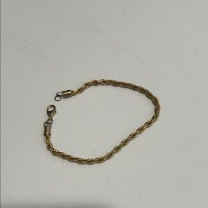 vintage Gold Rope Chain Bracelet